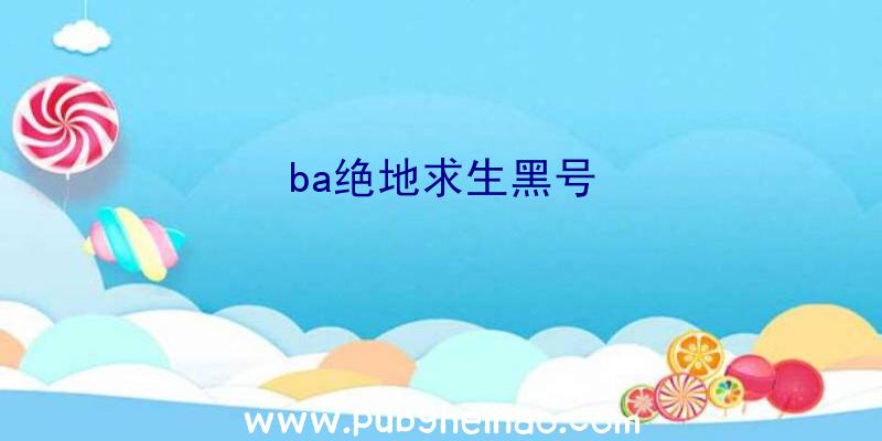 ba绝地求生黑号