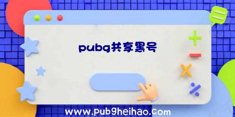 pubg共享黑号