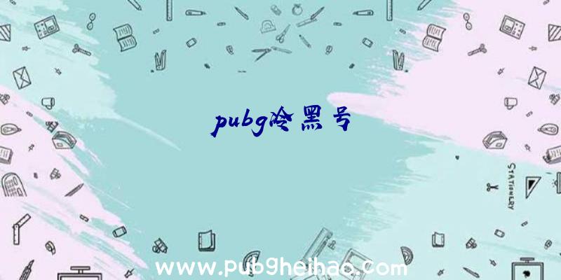 pubg冷黑号