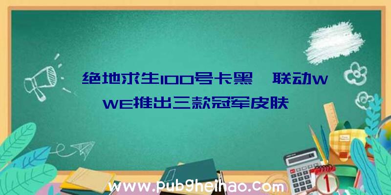 《绝地求生100号卡黑》联动WWE推出三款冠军皮肤