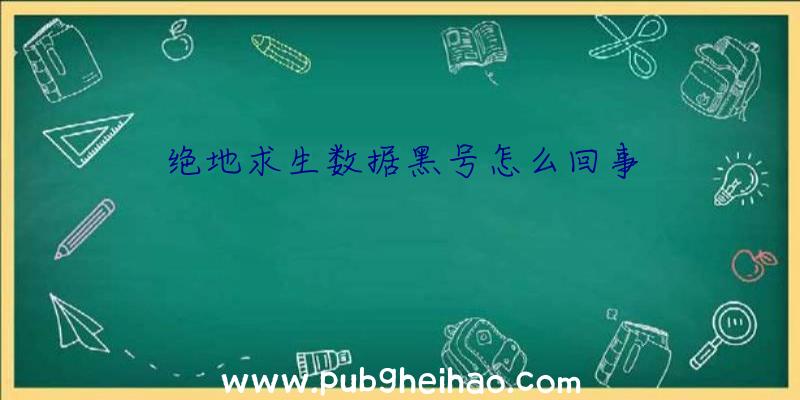 绝地求生数据黑号怎么回事