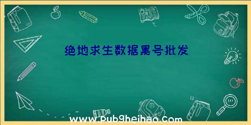 绝地求生数据黑号批发