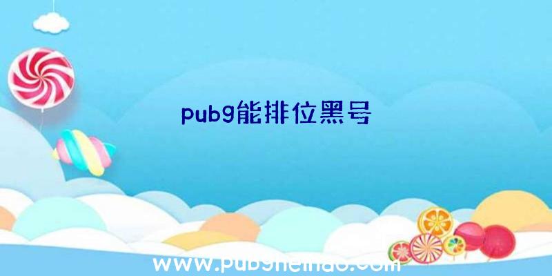 pubg能排位黑号