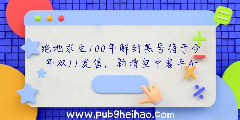 绝地求生100年解封黑号将于今年双11发售，新增空中客车A-310和城市更新功能