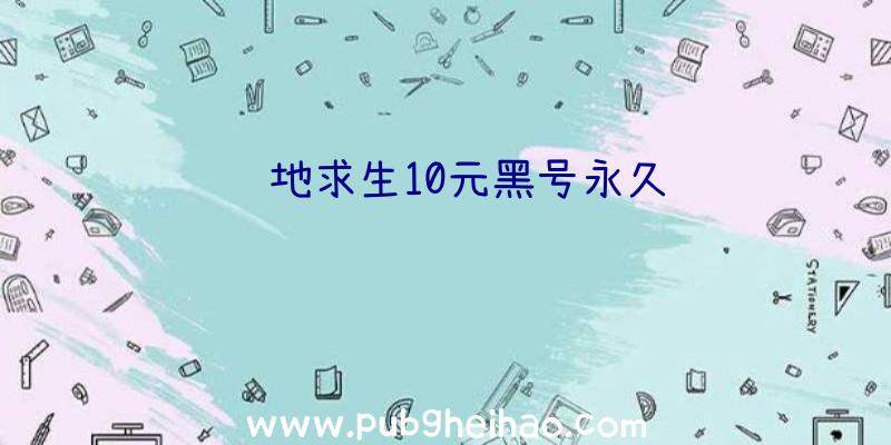 绝地求生10元黑号永久